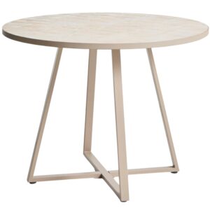 Kave Home B&eacute;žov&yacute; zahradn&iacute; stůl Tella &Oslash; 120 cm