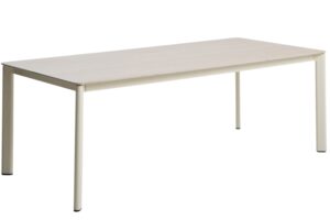 Kave Home B&eacute;žov&yacute; zahradn&iacute; stůl s keramickou deskou Anafi 220 x 100 cm