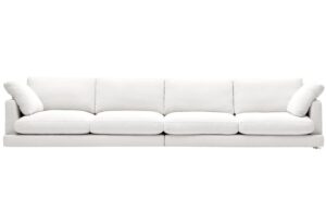 Kave Home B&iacute;l&aacute; &scaron;estim&iacute;stn&aacute; pohovka Gala 390 cm