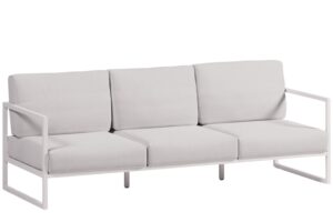 Kave Home B&iacute;l&aacute; zahradn&iacute; pohovka Comova 225 cm