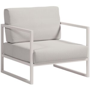 Kave Home B&iacute;l&eacute; zahradn&iacute; křeslo Comova