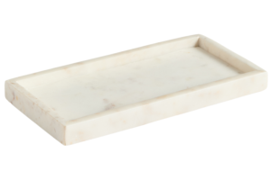 Kave Home B&iacute;l&yacute; mramorov&yacute; t&aacute;c Serela 35 x 18 cm