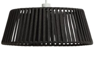 Kave Home Čern&eacute; z&aacute;věsn&eacute; st&iacute;nidlo Aldet  &Oslash; 46 cm