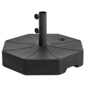 Kave Home Čern&yacute; plastov&yacute; podstavec ke slunečn&iacute;ku Aimar 60 x 60 cm