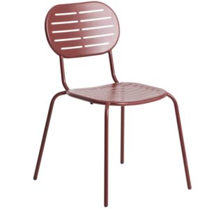 Kave Home Červen&aacute; kovov&aacute; zahradn&iacute; židle Brai