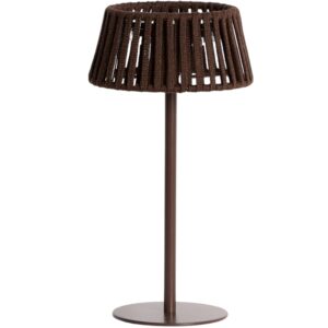 Kave Home Hněd&aacute; zahradn&iacute; sol&aacute;rn&iacute; LED lampa Aldet