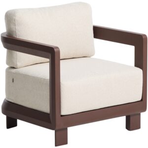 Kave Home Hnědo-b&eacute;žov&eacute; zahradn&iacute; křeslo Nerano