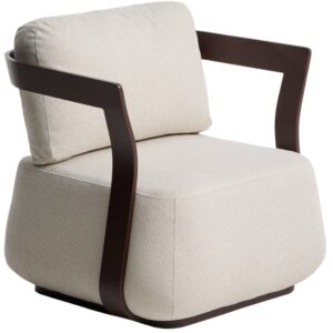 Kave Home Hnědo-b&eacute;žov&eacute; zahradn&iacute; křeslo Tamaris