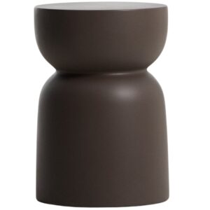 Kave Home Hněd&yacute; cementov&yacute; zahradn&iacute; stolek Garbet 32 cm