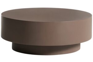 Kave Home Hněd&yacute; cementov&yacute; zahradn&iacute; stolek Garbet 80 cm