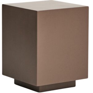 Kave Home Hněd&yacute; cementov&yacute; zahradn&iacute; stolek Rustella 35 x 35 cm