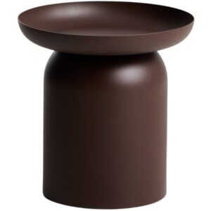 Kave Home Hněd&yacute; kovov&yacute; zahradn&iacute; stolek Arcola &Oslash; 45 cm