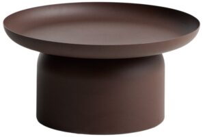 Kave Home Hněd&yacute; kovov&yacute; zahradn&iacute; stolek Arcola &Oslash; 70 cm