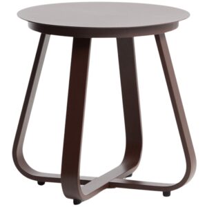 Kave Home Hněd&yacute; zahradn&iacute; stolek Tamaris &Oslash; 48 cm