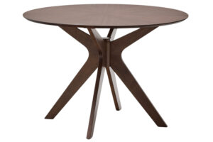 Kave Home Ořechov&yacute; j&iacute;deln&iacute; stůl Naanim ⌀ 100 cm