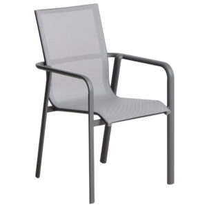 Kave Home &Scaron;ed&aacute; hlin&iacute;kov&aacute; zahradn&iacute; židle Canea