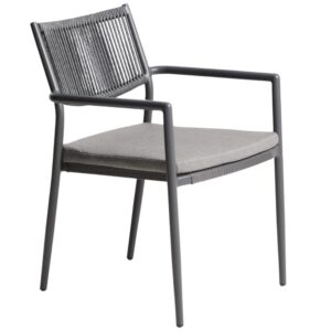 Kave Home &Scaron;ed&aacute; kovov&aacute; zahradn&iacute; židle Argasi