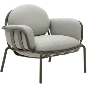 Kave Home &Scaron;edo-zelen&eacute; zahradn&iacute; křeslo Joncols