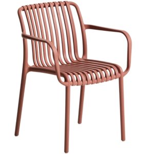 Kave Home Terakotov&aacute; plastov&aacute; zahradn&iacute; židle Isabellini