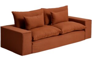 Kave Home Terakotov&aacute; pohovka Anarela 280 cm s odn&iacute;mateln&yacute;m potahem