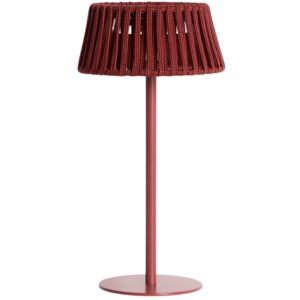 Kave Home Terakotově červen&aacute; zahradn&iacute; sol&aacute;rn&iacute; LED lampa Aldet