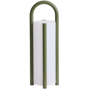 Kave Home Zelen&aacute; přenosn&aacute; zahradn&iacute; LED lampa Leros 48 cm