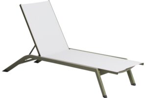 Kave Home Zeleno-b&iacute;l&eacute; hlin&iacute;kov&eacute; zahradn&iacute; leh&aacute;tko Capraia