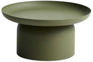 Kave Home Zelen&yacute; kovov&yacute; zahradn&iacute; stolek Arcola &Oslash; 70 cm