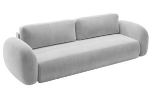 Maison Heritage &Scaron;ed&aacute; sametov&aacute; rozkl&aacute;dac&iacute; pohovka Kora 262 cm