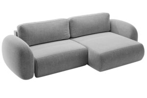 Maison Heritage Světle &scaron;ed&aacute; rozkl&aacute;dac&iacute; pohovka Kora 262 cm