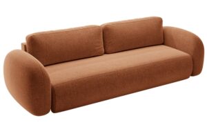 Maison Heritage Terakotově oranžov&aacute; rozkl&aacute;dac&iacute; pohovka Kora 262 cm