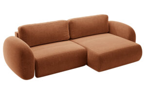 Maison Heritage Terakotově oranžov&aacute; rozkl&aacute;dac&iacute; pohovka Kora 262 cm