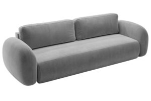 Maison Heritage Tmavě &scaron;ed&aacute; sametov&aacute; rozkl&aacute;dac&iacute; pohovka Kora 262 cm