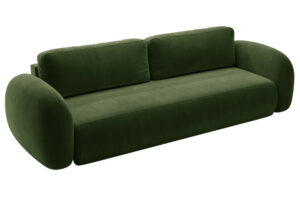 Maison Heritage Zelen&aacute; sametov&aacute; rozkl&aacute;dac&iacute; pohovka Kora 262 cm