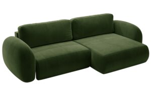 Maison Heritage Zelen&aacute; sametov&aacute; rozkl&aacute;dac&iacute; pohovka Kora 262 cm