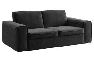 Mesonica Tmavě &scaron;ed&aacute; sametov&aacute; rozkl&aacute;dac&iacute; pohovka Munro 205 cm