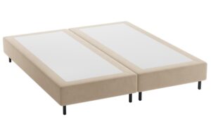 Micadoni B&eacute;žov&aacute; sametov&aacute; dvoulůžkov&aacute; postel Whale 140 x 200 cm