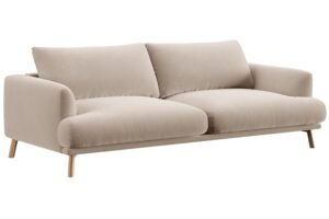 Micadoni B&eacute;žov&aacute; sametov&aacute; trojm&iacute;stn&aacute; pohovka Naomi 200 cm