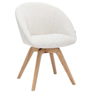 Micadoni B&iacute;l&aacute; otočn&aacute; j&iacute;deln&iacute; židle Ona