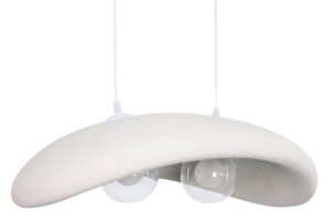 Micadoni B&iacute;l&eacute; z&aacute;věsn&eacute; světlo Rut 66 cm