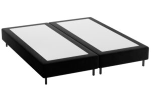 Micadoni Čern&aacute; sametov&aacute; dvoulůžkov&aacute; postel Whale 140 x 200 cm