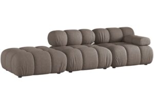 Micadoni Hněd&aacute; čtyřm&iacute;stn&aacute; pohovka Bellis II. 282 cm