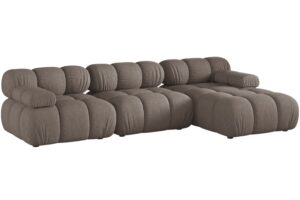 Micadoni Hněd&aacute; rohov&aacute; pohovka Bellis II. 282 cm