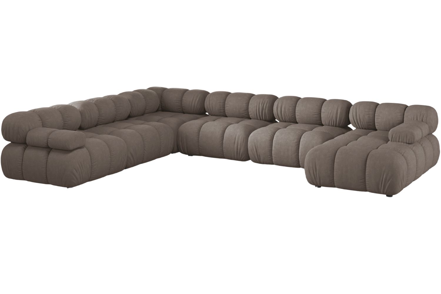 Micadoni Hnědá rohová pohovka Bellis II. 376 cm