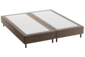 Micadoni Hněd&aacute; sametov&aacute; dvoulůžkov&aacute; postel Whale 180 x 200 cm