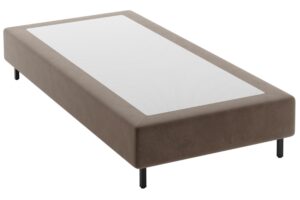 Micadoni Hněd&aacute; sametov&aacute; jednolůžkov&aacute; postel Whale 90 x 200 cm