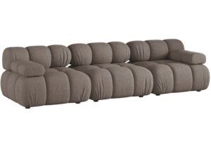 Micadoni Hněd&aacute; trojm&iacute;stn&aacute; pohovka Bellis II. 282 cm