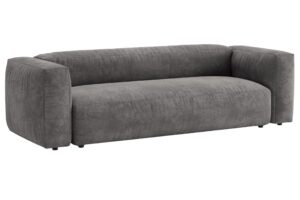 Micadoni &Scaron;ed&aacute; sametov&aacute; rozkl&aacute;dac&iacute; pohovka Martina 264 cm