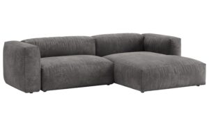 Micadoni &Scaron;ed&aacute; sametov&aacute; rozkl&aacute;dac&iacute; pohovka Martina 280 cm