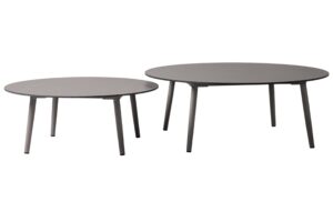 Micadoni Set dvou čern&yacute;ch zahradn&iacute;ch stolků Salada 65/80 cm